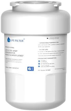 Lifefilter Replacement for MWF Refrigerator Water Filters, 1 Pack by Lifefilter