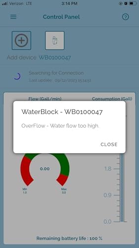 E-WaterBlock Bluetooth Water Leak Shutoff & Flow Meter – Smart Water Control for Leak Detection, Automatic Shutoff, & Flow Monitoring – Detects & Stops Micro Leaks - Line Bursts – Water Flow Analytics - Image 6