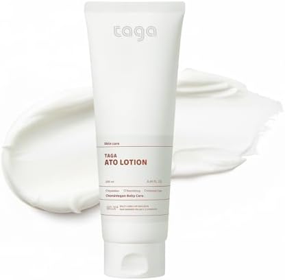 TAGA ATO Lotion 250ml | Vegan Hypoallergenic Moisturizer for Sensitive & Dry Skin | Lightweight, Fast-Absorbing Body Lotion | Non-Sticky Daily Hydration for the Whole Family by Taga