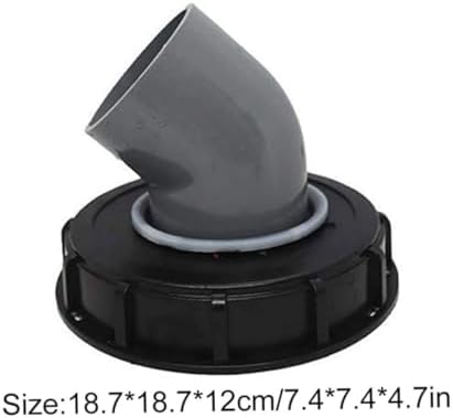 45 Degree Rainwater IBC Tank Lid Filter Cap 163mm Ton Barrel Plastic Cover – Ton Barrel Plastic Cover Accessories (Black) - Image 6