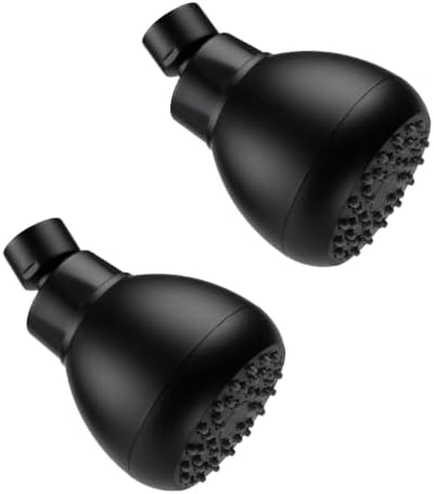 AISOSO Fixed Shower Head High Pressure 2PCS 3 Inch Showerhead Matte Black by Aisoso