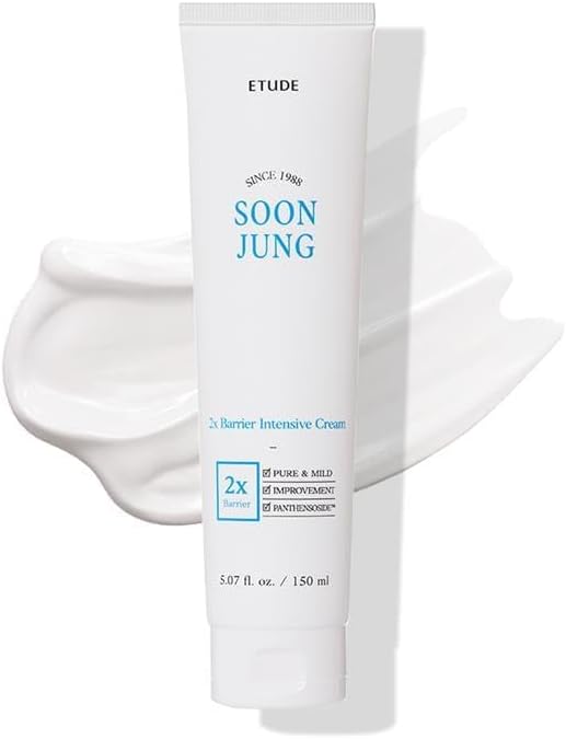 ETUDE SoonJung 2x Barrier Repair Cream for Sensitive Skin, 5.07 fl oz by ETUDE