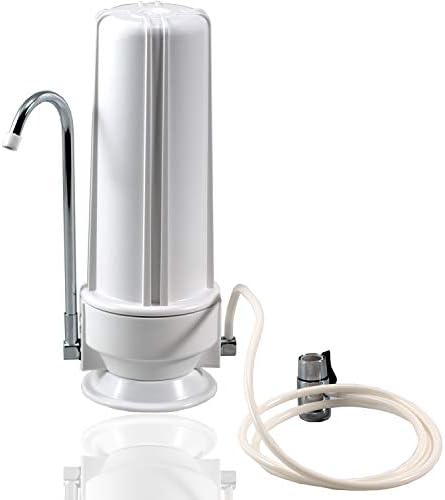 NU Aqua Countertop Water Filter System - 1 Stage with Chrome Sink Faucet by NUAqua