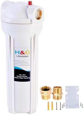 H&G Lifestyles Garden Hose Water Filter Housing 10" x 2.5" by HGLifestyles