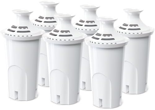 6-Pack Water Filter Replacement Fit for Brita Pitchers & Dispensers OB03 by NUTTUTO