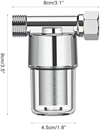 Brass Sediment Filter, Reusable Inline Mesh Strainer Visual Washer Water Filter System for Washing Machine Shower Garden Hose - Image 4
