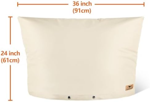 Backflow Preventer Insulation Cover - Water Pipe Insulation Sprinkler Cover for Outside - Insulated Backflow Cover Pouch for Irrigation Back Flow Valve in Winter or Sun Exposure (36" W x 24" H, Sand) - Image 7