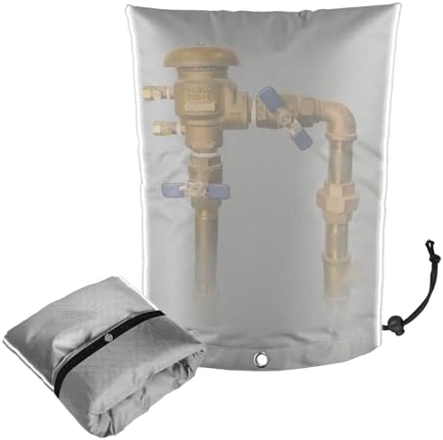 Backflow Preventer Insulation Cover, 24"×24", Grey by zenicham