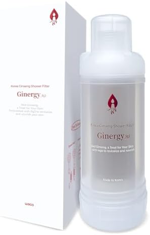 Rg3 Korean Red Ginseng Shower Filter Cartridge with Vitamin Gel, Showerhead Water Filter for Chlorine Reduction, Made in Korea by Unknown
