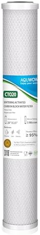 CTO20 5 Micron 2.5" x 20" Carbon Block Water Filter Set – Replacement Cartridges for Whole House and Under Sink Systems, Universal Standard Size (1, 20 x 2.5) by YourHealthIsOurPriority