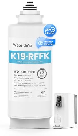 Waterdrop K19RFFK Filter, Replacement for K19-SFK System, 12-Month Lifetime by Waterdrop
