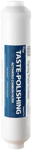 iSpring FT15 NSF Certified 5th Stage Inline Post Carbon Water Filter with 1/4" Quick Connect for Refrigerator, Ice Maker, RO Reverse Osmosis Water Filtration System by iSpring