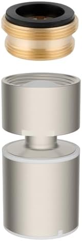 Hibbent cUPC Certified 2-function 360° Swivel Sink Aerator, Brushed Nickel by Hibbent