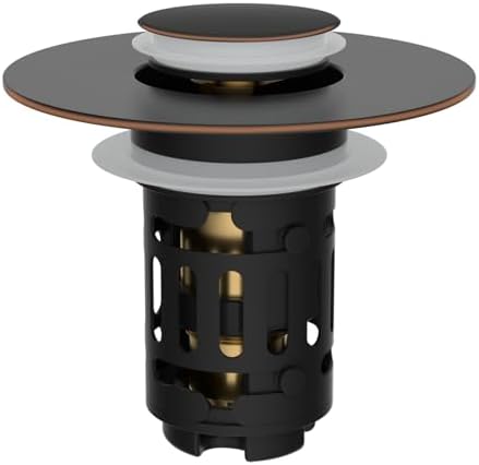 Hibbent Upgraded 3 in 1 Bathroom Sink Drain Strainer, Pop Up Stopper by Hibbent
