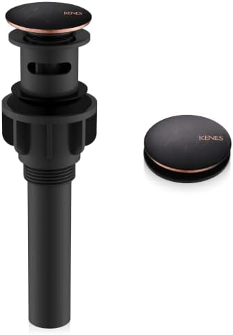 KENES Oil Rubbed Bronze Pop Up Bathroom Sink Drain Assembly with Overflow by KENESBathroomKitchen