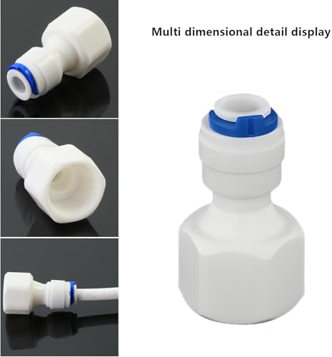3/8"F to 1/4" Tube Push-Fit Adapter, 5 Pcs - Image 4