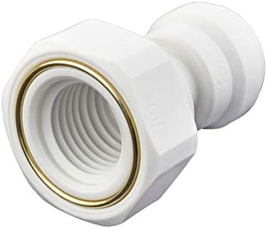 John Guest 1/4 OD x 1/4 NPTF Inch Female Adapter, Push to Connect Plastic Plumbing Fitting, PP450822WP - Image 2