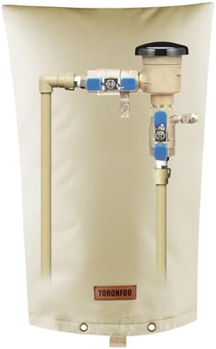 TOHONFOO Backflow Preventer Cover, Pipe Freeze Insulation, 16"Wx34"H, Beige by TOHONFOO