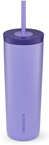 LifeStraw Go Series Tumbler – Double Wall Insulated Stainless Steel Water Filter, Thistle Purple, Designed for Everyday Use, Removes Bacteria, Parasites, Microplastics, and Improves Taste by Unknown