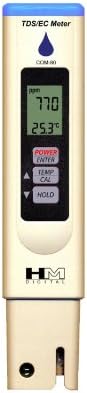 HM Digital COM-80 Electrical Conductivity (EC) and Total Dissolved Solids Hydro Tester, 0-5000 ppm TDS Range, 1 ppm Resolution, +/- 2% Readout Accuracy - Image 3
