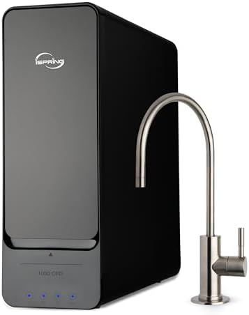 iSpring RO1000-BN Tankless Reverse Osmosis System, 1000 GPD Fast High Flow by iSpring
