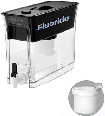 Waterdrop WFD-02L 35-Cup Water Filter Dispenser, Fluoride Reduction, Black by Waterdrop