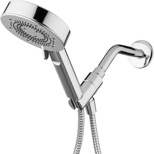 Brondell Nebia Yuba HandHeld Shower Head, 60" Stainless Steel Hose, 5 Setting, Precision Nozzle, Chrome by Brondell