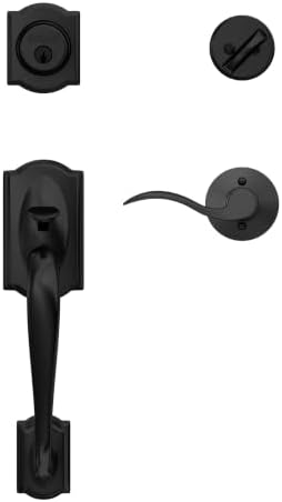 SCHLAGE Front Door Handleset, Right Hand Accent Lever, Matte Black - Image 6
