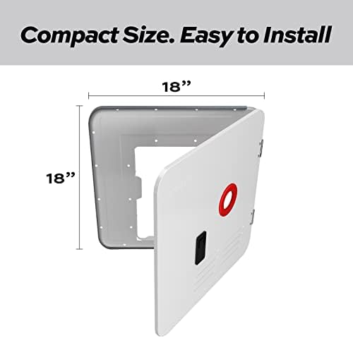 FOGATTI 18" x 18" InstaShower 8 RV Tankless Water Heater Door, White - Image 3
