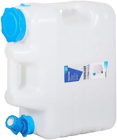 RedSwing 4.9 Gallon/18.5L Portable Water Container with Spigot, Water Storage Carrier for Camping Outdoor Hiking Backpacking, BPA Free, White by RedSwing