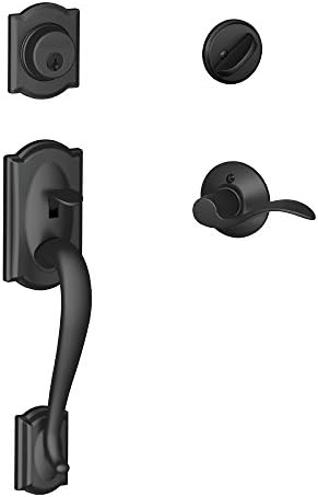 Schlage Front Door Handleset, Left Hand Accent Lever, Matte Black by Unknown