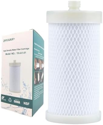 1 Micron High Density Activated Carbon Fibre Cartridge. Replacement Cartridge For Shower Head Filter and Washing Machine Filter, Remove Chlorine Fluoride and Impede Scale, BPA-Free by ZHYUUAX