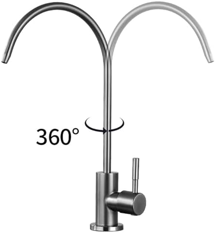 Black Swan Neck Kitchen Sink Water Filter Drinking Water Tap with Swivel Single Cooling - Image 4