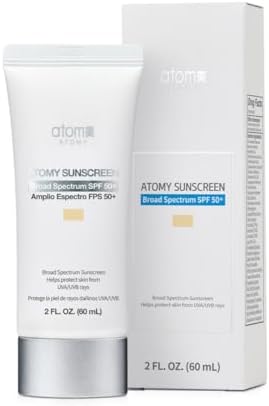 A.t.o.m.y Sunscreen SPF 50+ PA+++, High Protection Moisturizing, 2 FL OZ, UVA/UVB Protection Beige 2ea - Image 2