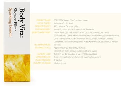 Vitamin Shower Filter for Reduces Dry Itchy Skin, Dramatically Improves the Condition of Your Skin and Hair Sparkling Lemons - Image 5