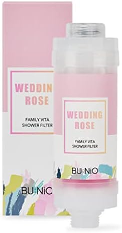 BU:NiO Family Vitamin C Shower Filter 5.29Oz - Aroma Scented Shower Head Filter, Hard Water Softener, Chlorine & Rust Remover, Water Purifying, Helps Dry Skin&Hair Loss(Wedding Rose) by ALLDAYSKINCAREBUNiO