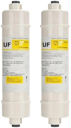 2-Pack 10" UF Hollow Fiber Filters, 0.01μm, 1/4″ Quick-Connect, Replacement Cartridges for Under Sink and Whole House Water Purification System by Unknown