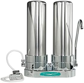 Smart Countertop Water Filter System | Crystal Quest (Double, Stainless Steel) by CrystalQuest