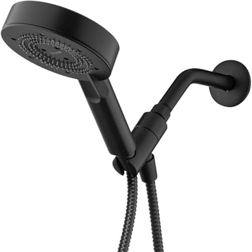 Brondell Nebia Yuba HandHeld Shower Head, 60" Stainless Steel Hose, 5 Setting, Precision Nozzle, Matte Black by Brondell