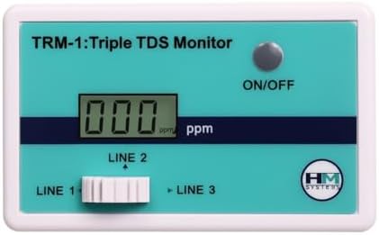 HM Digital Triple Inline RO/DI TDS Monitor with 1/4 inch T-Fittings by HM+Digital