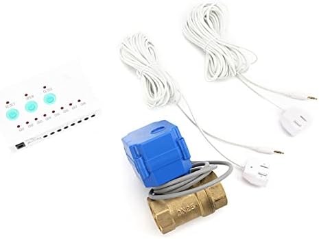 Fafeicy Water Leak Sensor with DN25 Shutoff Valve, Audible Overflow (US by Fafeicy