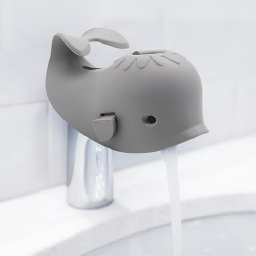 Baby Bathtub Faucet Cover, Faucet Cover Baby Bathtub Spout Cover, Bath Spout Protective Cover, Bathtub Safety Spout Guard, Baby Safety Protection Silicone Kit, Grey Whale Protector by UMUACCAN