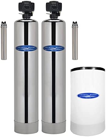 Smart Whole House Water Filter (9-13 GPM) + Water Softener | Stainless Steel Tank, Filters 1,000,000 Gallons | Crystal Quest by CrystalQuest