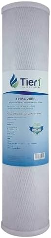 Tier1 10 Micron 4.5" × 20" Carbon Filter Replaces EPM-20BB, EPM4-20BB by Tier1