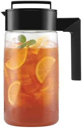 Takeya Airtight Pitcher - Durable BPA-Free Eastman Tritan Odor/Stain-Resistant Leakproof Lid for Iced Tea/Water Easy-Grip Silicone Handle Spill-Free Spout Fridge-Friendly Made in USA 1 Quart/Black - Image 2
