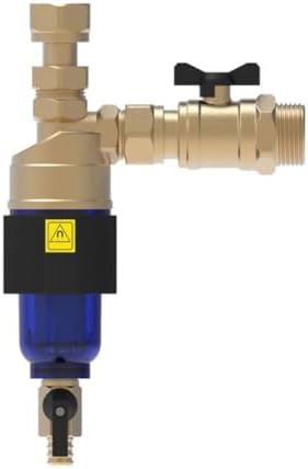 DN20 3/4" External Thread Magnetic Prefilter For Underfloor Heating Systems, For Wall Mounted Boilers, Stainless Steel Mesh Screening, Boiler Sludge Separator, Rust Sediment Removal(Gold) by Drhomeam