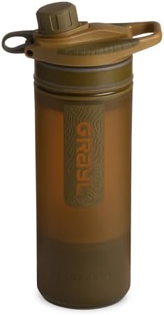 GRAYL GeoPress 24 oz Water Purifier & Water Filter Bottle, Coyote Brown by GRAYL