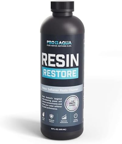 Resin Restore Water Softener Cleaner – Pro+Aqua Formula Restores Softening Power, Deep Cleans Resin Beads, 16oz – Safe for Salt-Based Water Softeners – Easy to Use by PROAQUA