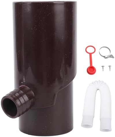 Downspout Rainwater Collection, 8cm Round Residential Downspouts Rain Barrels Diverter Kit Barrels Gutter Diverter for Irrigation and Aquarium (Brown) by Unknown