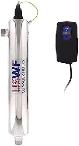 4C151 Ultraviolet Light Water System - 15 GPM, 316L Stainless Steel, 10,000 hr lamp Life, 1" MNPT, 120V by USWaterFilters